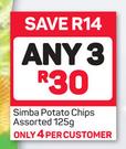 Simba Potato Chips-3 x 125g