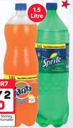 Fanta, Sprite Or Stoney 2 x 1.5Ltr (Non-Returnable Bottle)