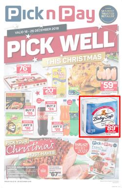 Pick n Pay Western Cape : Pick Well This Christmas (18 Dec - 26 Dec 2018), page 1
