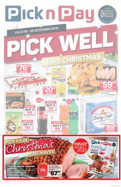 Pick n Pay Western Cape : Pick Well This Christmas (18 Dec - 26 Dec 2018), page 1