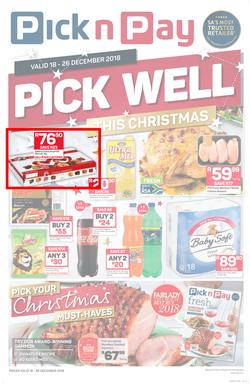 Pick n Pay Western Cape : Pick Well This Christmas (18 Dec - 26 Dec 2018), page 1