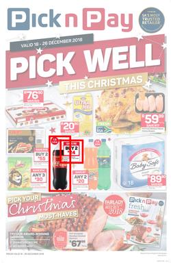Pick n Pay Western Cape : Pick Well This Christmas (18 Dec - 26 Dec 2018), page 1