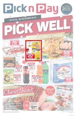 Pick n Pay Western Cape : Pick Well This Christmas (18 Dec - 26 Dec 2018), page 1