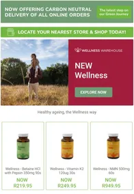 Wellness Warehouse : New Wellness (Request Valid Date From Retailer)