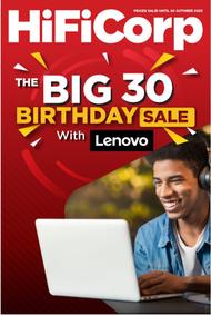 HiFi Corp : The Big 30 Birthday Sale With Lenovo (13 October - 20 October 2023)