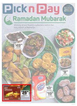 Pick n Pay Western Cape : Ramadan Mubarak (13 May - 26 May 2019), page 1