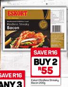 Eskort Rindless Streaky Bacon-2X200g