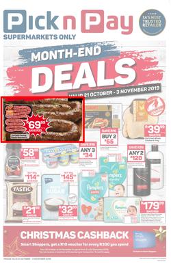 Pick n Pay  KZN : Month-End Deals (21 Oct - 03 Nov 2019), page 1