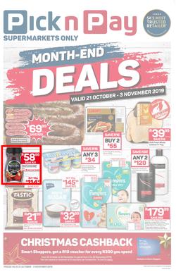 Pick n Pay  KZN : Month-End Deals (21 Oct - 03 Nov 2019), page 1