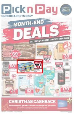 Pick n Pay  KZN : Month-End Deals (21 Oct - 03 Nov 2019), page 1