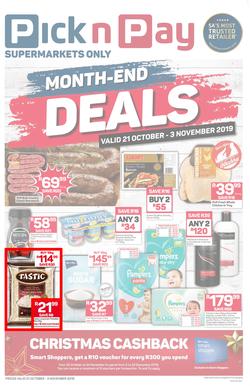 Pick n Pay  KZN : Month-End Deals (21 Oct - 03 Nov 2019), page 1