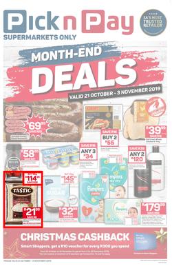 Pick n Pay  KZN : Month-End Deals (21 Oct - 03 Nov 2019), page 1