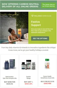 Wellness Warehouse : Festive Support (Request Valid Date From Retailer)