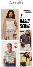 Mr Price : A Basic Serve (Request Valid Date From Retailer)