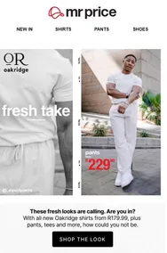 Mr Price : Fresh Take (Request Valid Date From Retailer)