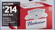 Budweiser Non Returnable Bottles-24 x 330ml