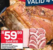 PnP Pork Pack (Consists Of Leg Roast, Chops And Rashers)-Per Kg