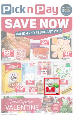 Pick n Pay  Gauteng, Free State, North West, Mpumalanga, Limpopo and Northern Cape : Save Now (04 Feb - 10 Feb 2019), page 1