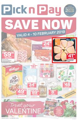 Pick n Pay  Gauteng, Free State, North West, Mpumalanga, Limpopo and Northern Cape : Save Now (04 Feb - 10 Feb 2019), page 1