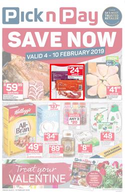 Pick n Pay  Gauteng, Free State, North West, Mpumalanga, Limpopo and Northern Cape : Save Now (04 Feb - 10 Feb 2019), page 1