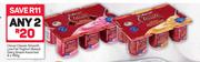 Clover Classic Smooth Low Fat Yoghurt Based Dairy Snack-2 x 6x100g