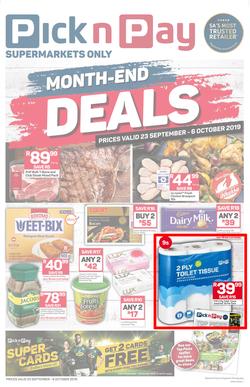 Pick n Pay Western Cape : Month-End Savings (23 Sep - 06 Oct 2019), page 1