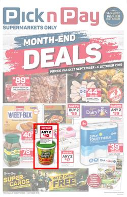 Pick n Pay Western Cape : Month-End Savings (23 Sep - 06 Oct 2019), page 1