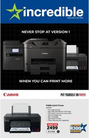 Incredible Connection : Canon Printers (26 January - 31 January 2024)