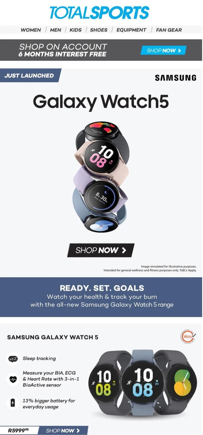 Total Sports Just Launched Samsung Galaxy Watch 5 22 August