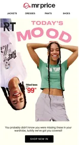 Mr Price : Today's Mood (Request Valid Date From Retailer)
