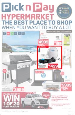 Pick n Pay Hyper : Savings (25 Sep - 07 Oct 2018), page 1