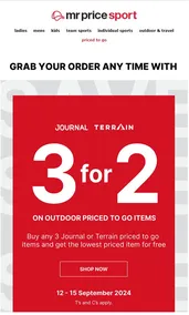 Mr Price Sport : Gear Up For Outdoor Thrills (Request Valid Date From Retailer)