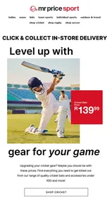 Mr Price Sport : Level Up With Gear (Request Valid Date From Retailer)