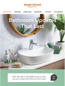 Sheet Street : Bathroom Updates That Last (Request Valid Date From Retailer)