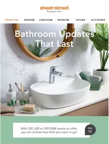 Sheet Street : Bathroom Updates That Last (Request Valid Date From Retailer)