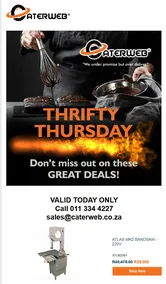 Caterweb : Thrifty Thursday (Request Valid Date From Retailer)
