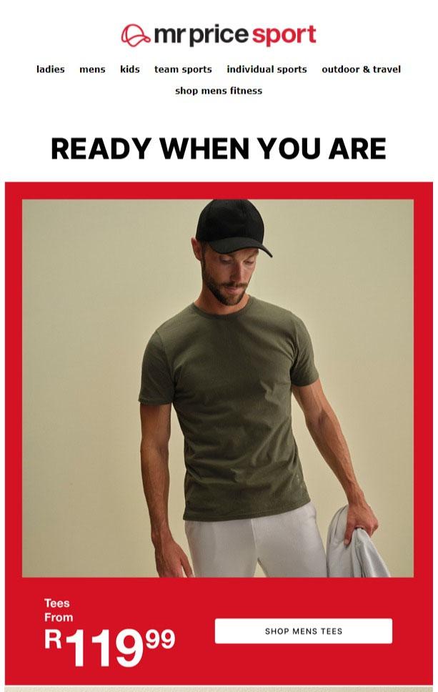 Mr Price Sport : Ready When You Are (Request Valid Date From Retailer) —  m.