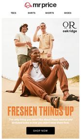 Mr Price : Freshen Things Up (Request Valid Date From Retailer)