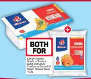 Clover Cheddar, Gouda Or Tussers 800g And Clover Cheddar Or Gouda Full Cream Cheese Slices 150g-Both