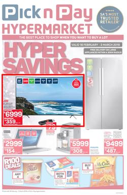 Pick n Pay Hyper : Savings (18 Feb - 03 Mar 2019), page 1