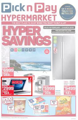 Pick n Pay Hyper : Savings (18 Feb - 03 Mar 2019), page 1