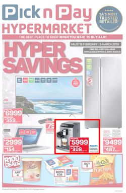 Pick n Pay Hyper : Savings (18 Feb - 03 Mar 2019), page 1