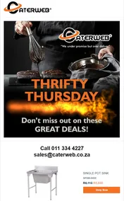 Caterweb : Thrifty Thursday (Request Valid Date From Retailer)