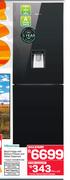 Hisense 420Ltr Black Fridge With Bottom Freezer & Water Dispenser H420BMI-WD