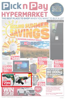 Pick n Pay Hyper : Sizzling Summer Savings (03 Sep - 16 Sep 2018), page 1