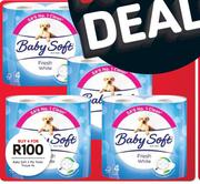 Baby Soft 2 Ply Toilet Tissue 4s-For 4