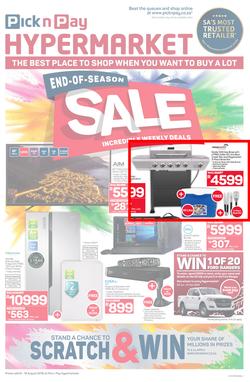 Pick n Pay Hyper : End-Of-Season Sale  (06 Aug - 19 Aug 2018), page 1
