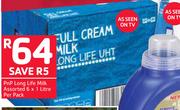 PnP Long Life Milk Assorted-6 x 1Ltr Per pack