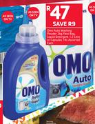 Omo Auto Washing Powder Flexi Bag-2Kg, Liquid Detergent-1.5Ltr Or Capsules Assorted 14s-Each
