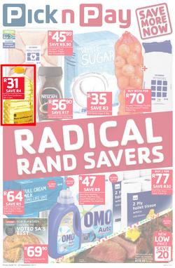 Pick n Pay Eastern Cape : Radical Rand Savers (19 Sep - 24 Sep 2017), page 1